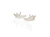 silver fern stud earrings