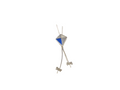silver kite pendant - blue