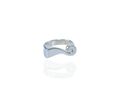 silver koru block ring