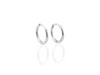 handmade solid hoop earrings in silver