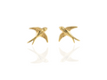 swallow bird studs earrings  in gold