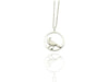 tui bird circle pendant silver