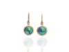 Rose gold earrings with Blue Pearl and diamonds