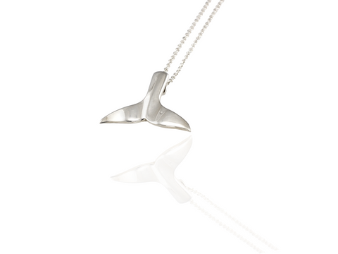 whale-tail pendant in silver